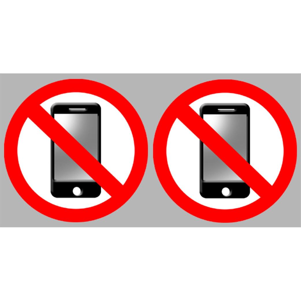 Éteindre son téléphone mobile (2 fois 10cm) - Sticker/autocollant
