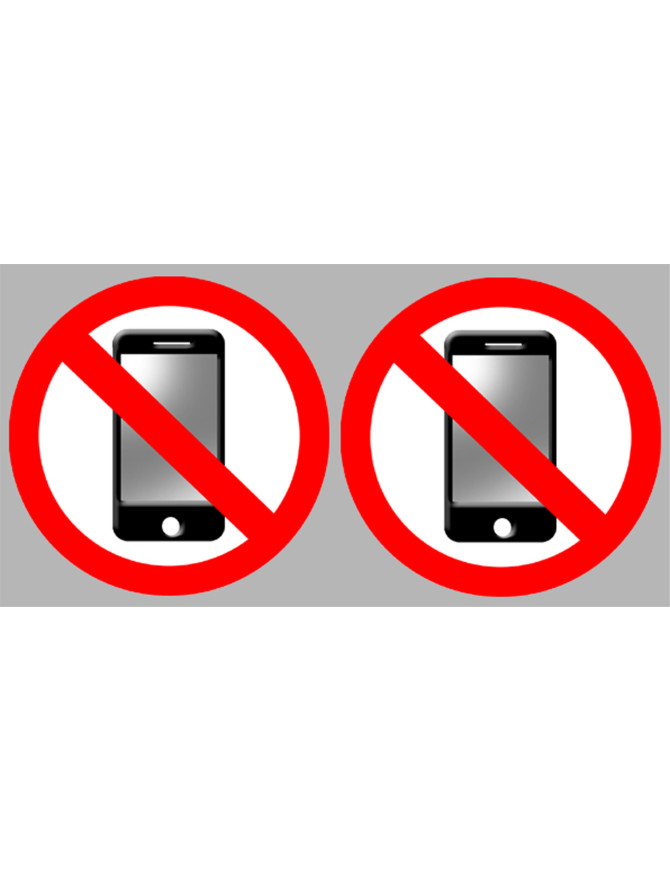Éteindre son téléphone mobile (2 fois 10cm) - Sticker/autocollant