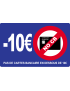 Pas de cartes bancaires en dessous de 10 euros - 20x12.3cm - Sticker/autocollant