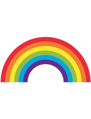 Arc en ciel - 29x14.5cm - Sticker/autocollant