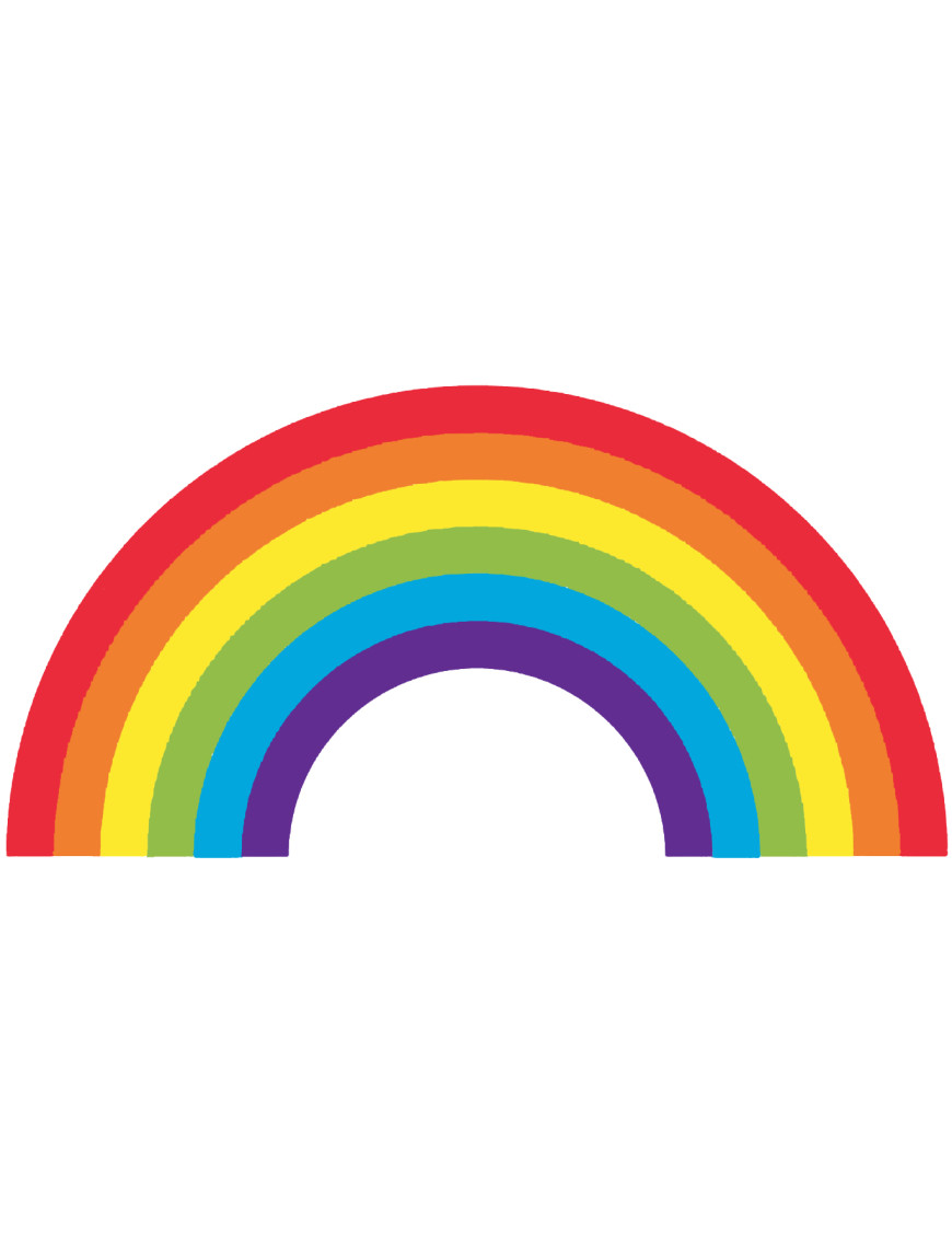 Arc en ciel - 10x5cm - Sticker/autocollant
