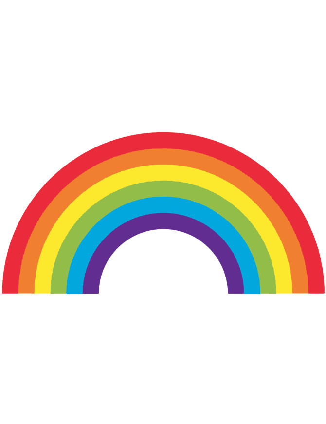 Arc en ciel - 5x2.5cm - Sticker/autocollant