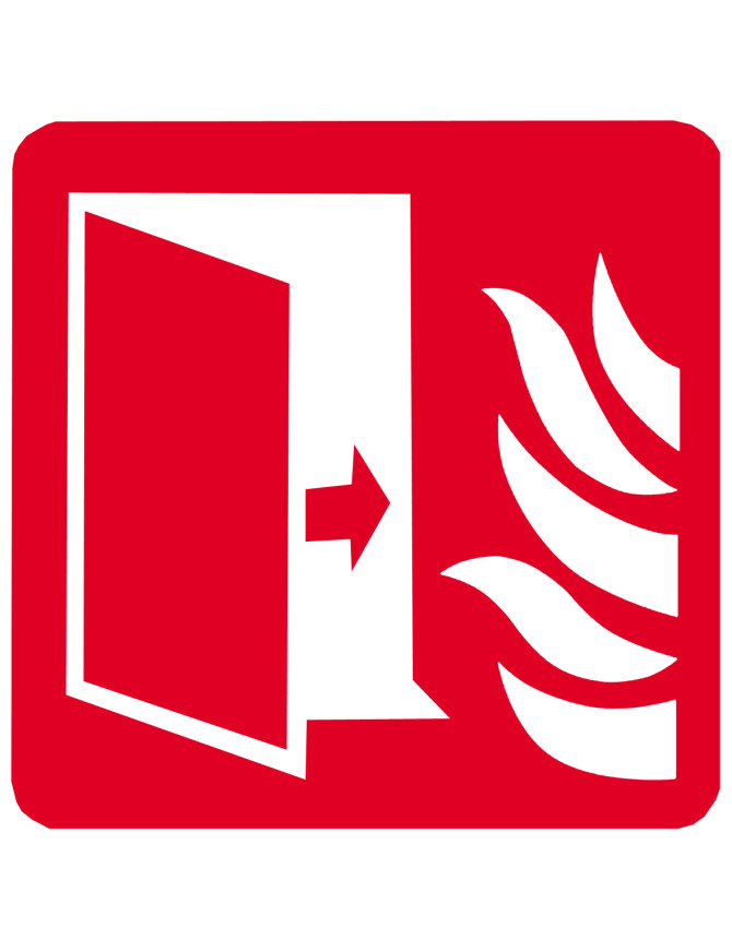Porte coupe feu (5cm) - Sticker/autocollant