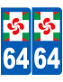 immatriculation basque - Sticker/autocollant