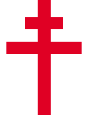 Croix de Lorraine détouré - 29x19cm - Sticker/autocollant