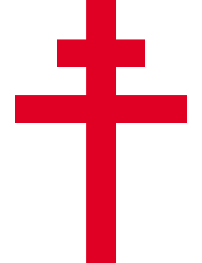 Croix de Lorraine détouré - 20x13cm - Sticker/autocollant