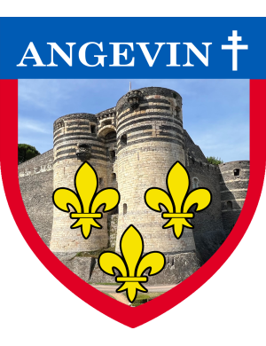 Angevin Croix d'Anjou - 20x17cm - Sticker/autocollant