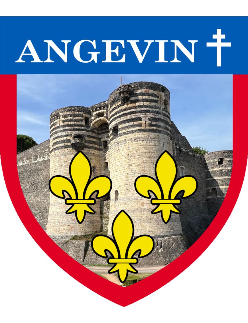Angevin Croix d'Anjou - 10x8.5cm - Sticker/autocollant