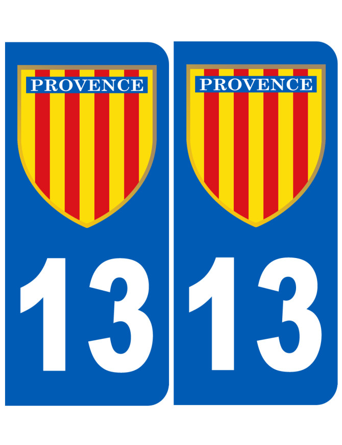 Immatriculation Provence 13 Bouches du Rhône - Sticker/autocollant