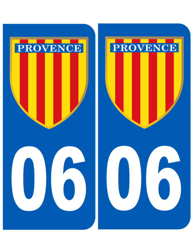 Immatriculation Provence 06 Alpes-Maritimes - Sticker/autocollant