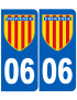 Immatriculation Provence 06 Alpes-Maritimes - Sticker/autocollant