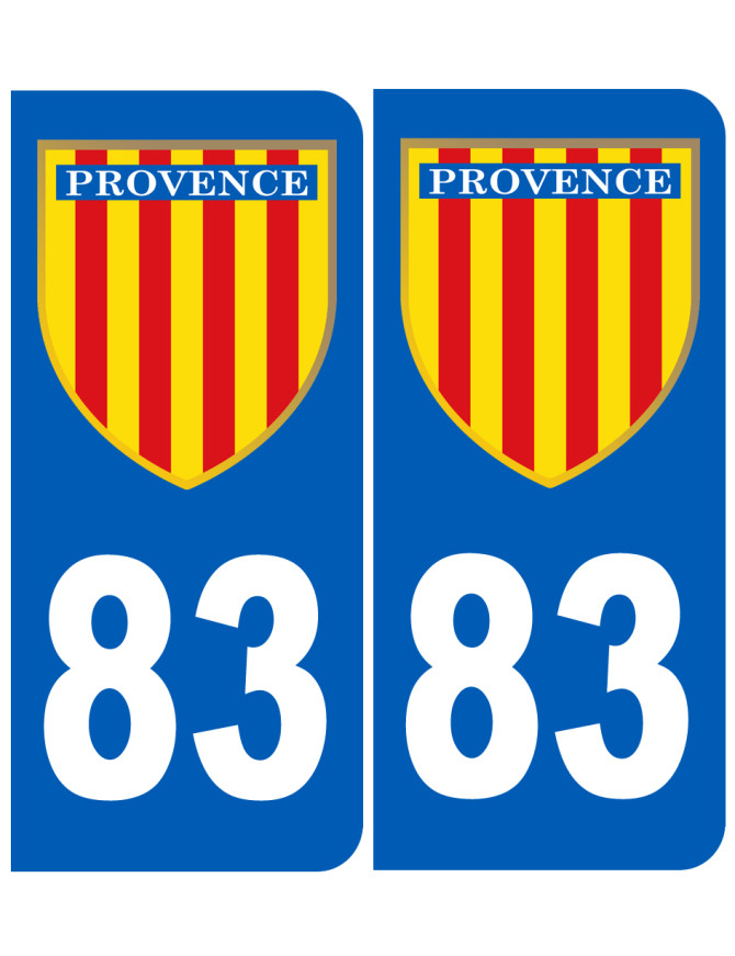 Immatriculation Provence 83 Var - Sticker/autocollant