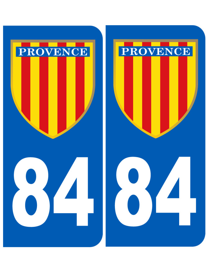 Immatriculation Provence 84 Vaucluse - Sticker/autocollant