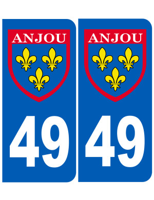 Immatriculation Anjou 49 Maine et Loire - Sticker/autocollant