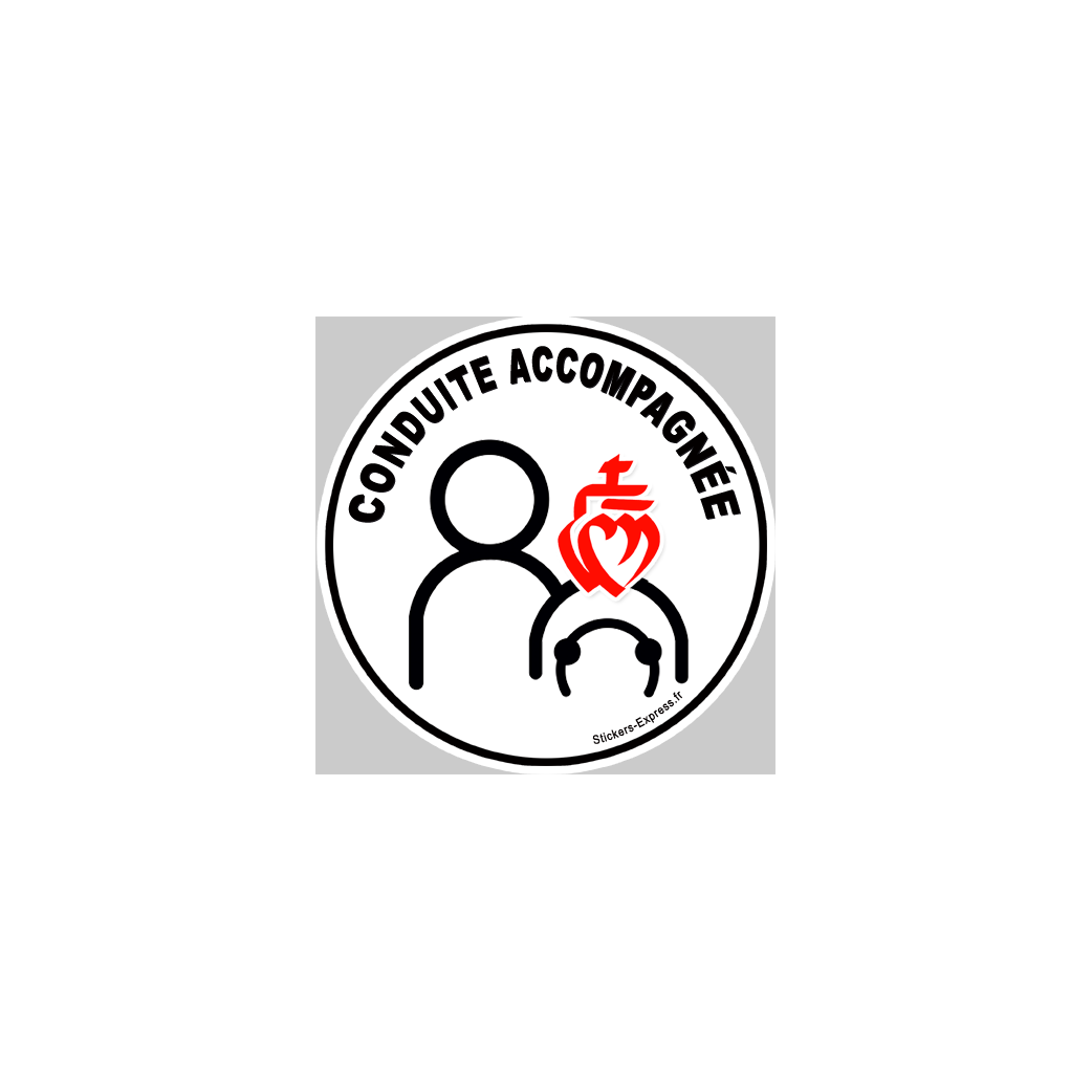 conduite accompagnée Vendéen - 15cm - Sticker/autocollant