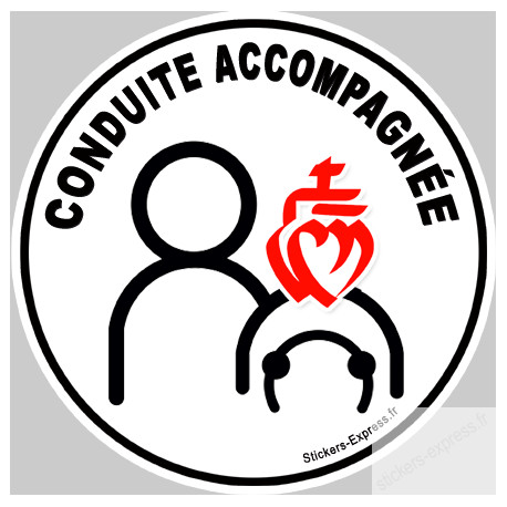 conduite accompagnée Vendéen - 15cm - Sticker/autocollant