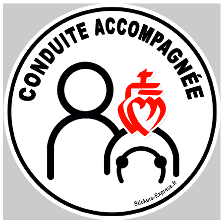 conduite accompagnée Vendéen - 15cm - Sticker/autocollant