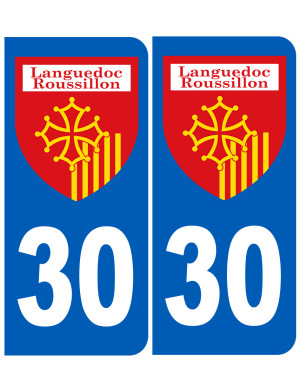 Immatriculation Languedoc-Roussillon 30 - Sticker/autocollant