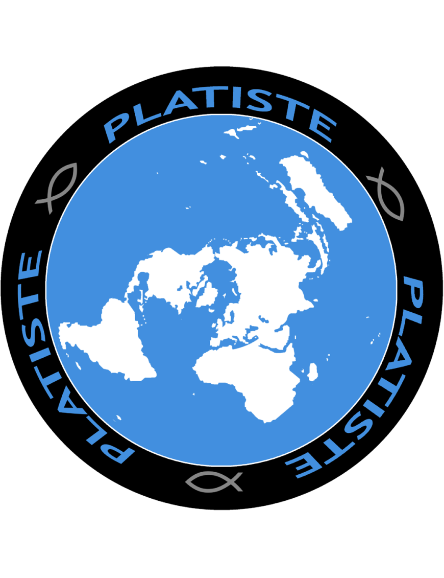 La terre plate - 10x10cm - Sticker/autocollant