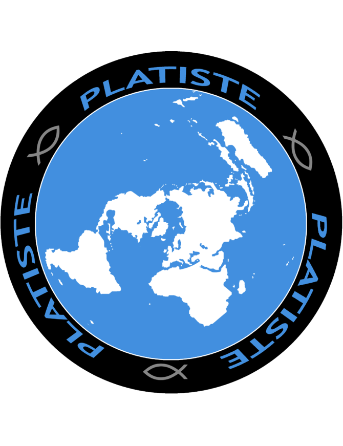 La terre plate - 10x10cm - Sticker/autocollant