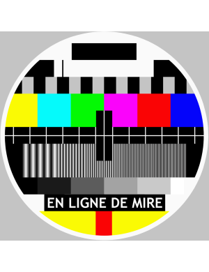 EN LIGNE DE MIRE - 5x5cm - Sticker/autocollant