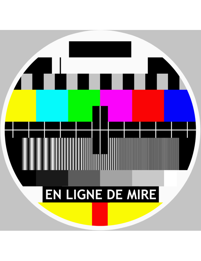 EN LIGNE DE MIRE - 5x5cm - Sticker/autocollant