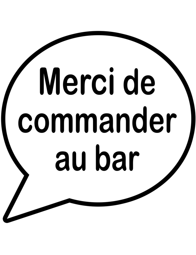 Commander au bar - 20x20cm - Sticker/autocollant