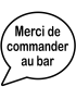 Commander au bar - 15x15cm - Sticker/autocollant
