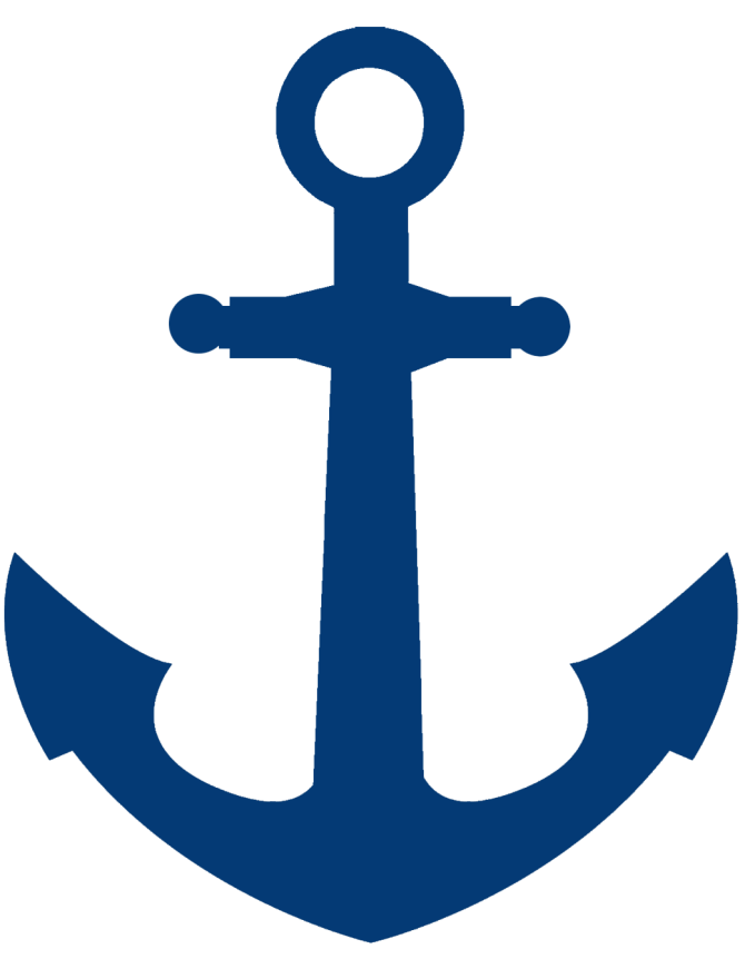 Ancre marine bleu - 15x12cm - Sticker/autocollant