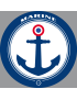 Ancre marine France - 20x20cm - Sticker/autocollant
