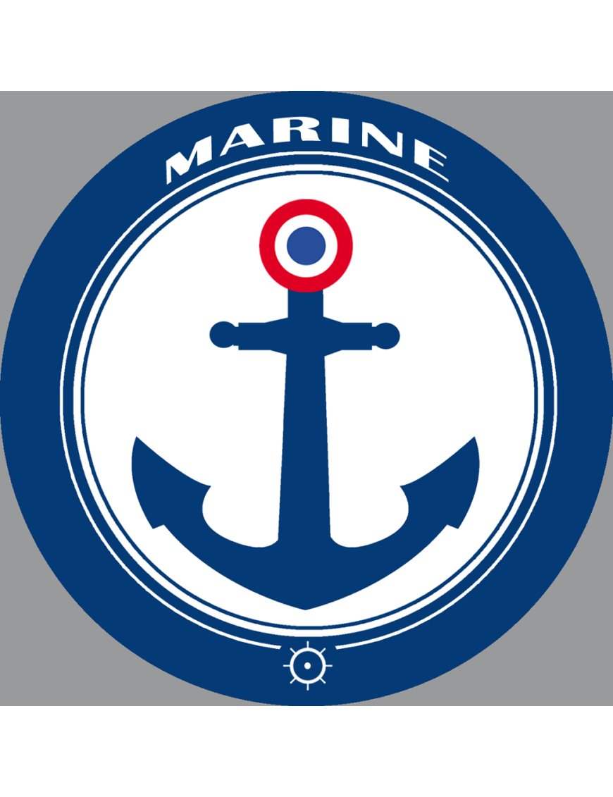 Ancre marine France - 15x15cm - Sticker/autocollant