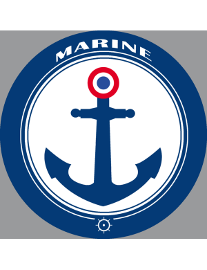Ancre marine France - 5x5cm - Sticker/autocollant