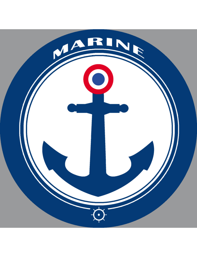 Ancre marine France - 5x5cm - Sticker/autocollant