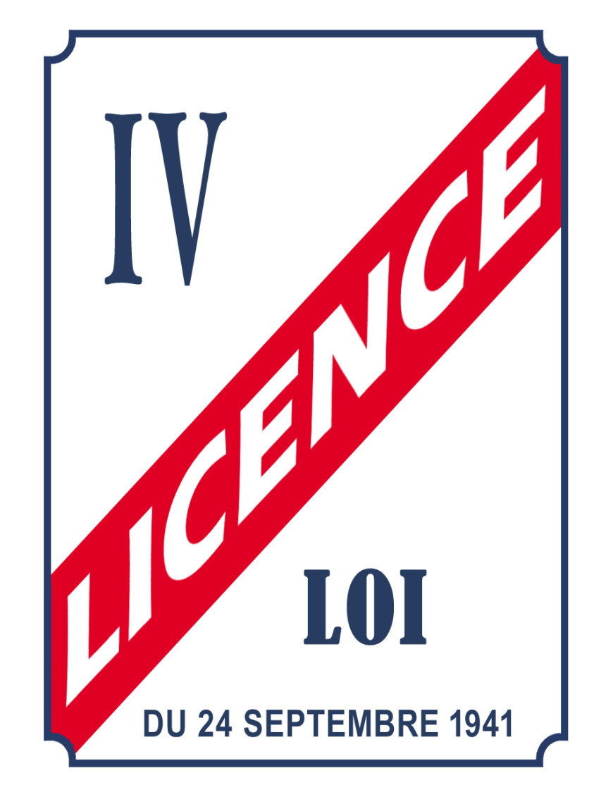 LICENCE IV - 21x15cm - Sticker/autocollant