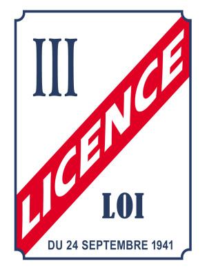 LICENCE III - 21x15cm - Sticker/autocollant