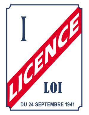 LICENCE I - 21x15cm - Sticker/autocollant