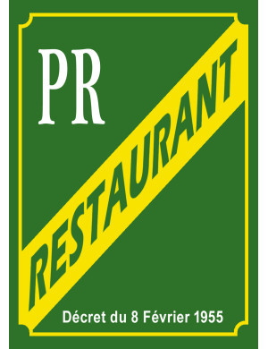 PR Restaurant - 21x15cm - Sticker/autocollant