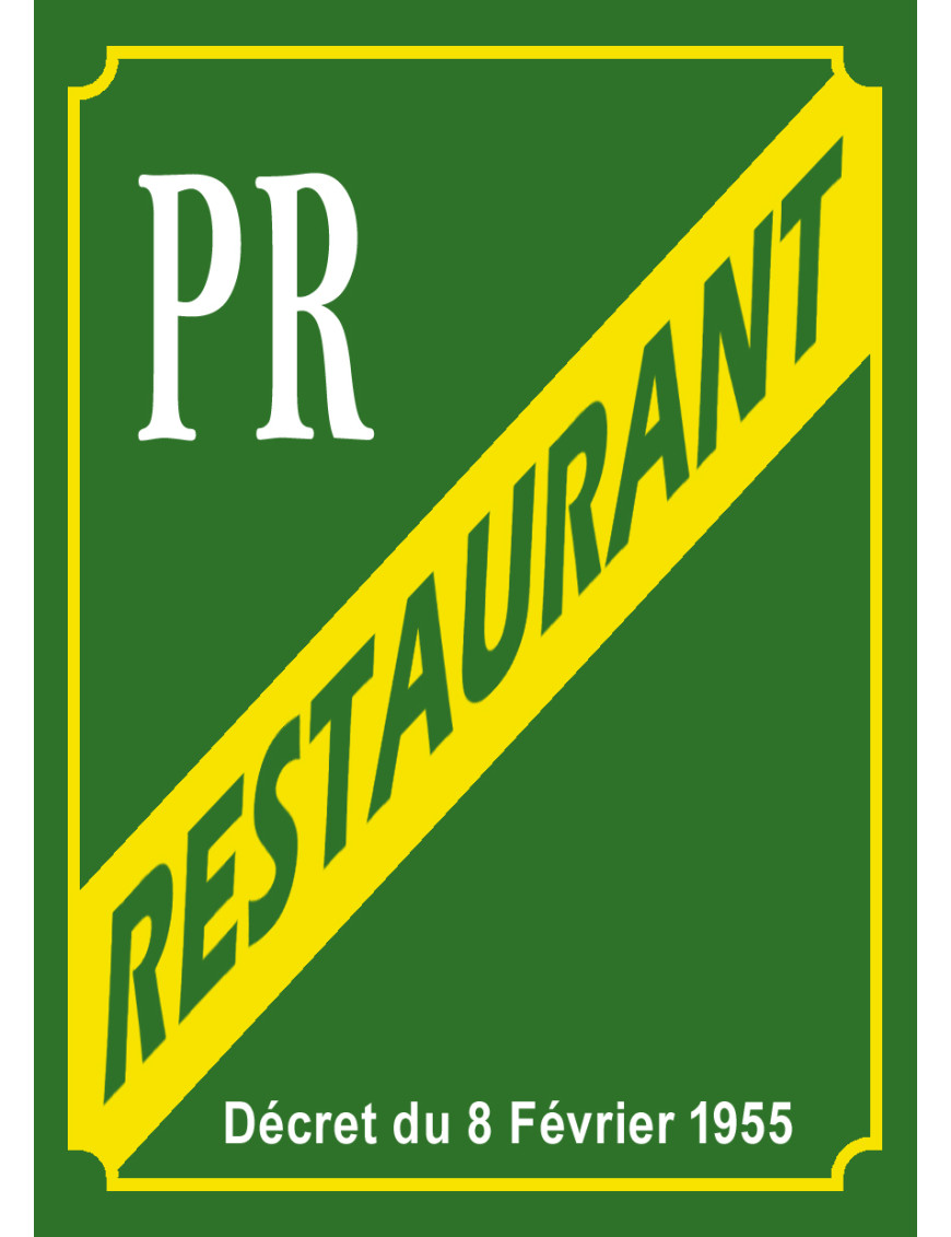 PR Restaurant - 21x15cm - Sticker/autocollant