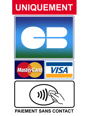 Paiement CB uniquement - 30x16.5cm - Sticker/autocollant