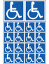 Handicapé moteur (2 fois 10cm & 16 fois 5cm) - Sticker/autocollant