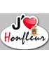 J'aime Honfleur - 15x11cm - Sticker/autocollant