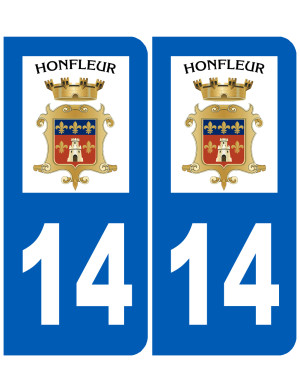 immatriculation 14 Honfleur - Sticker/autocollant