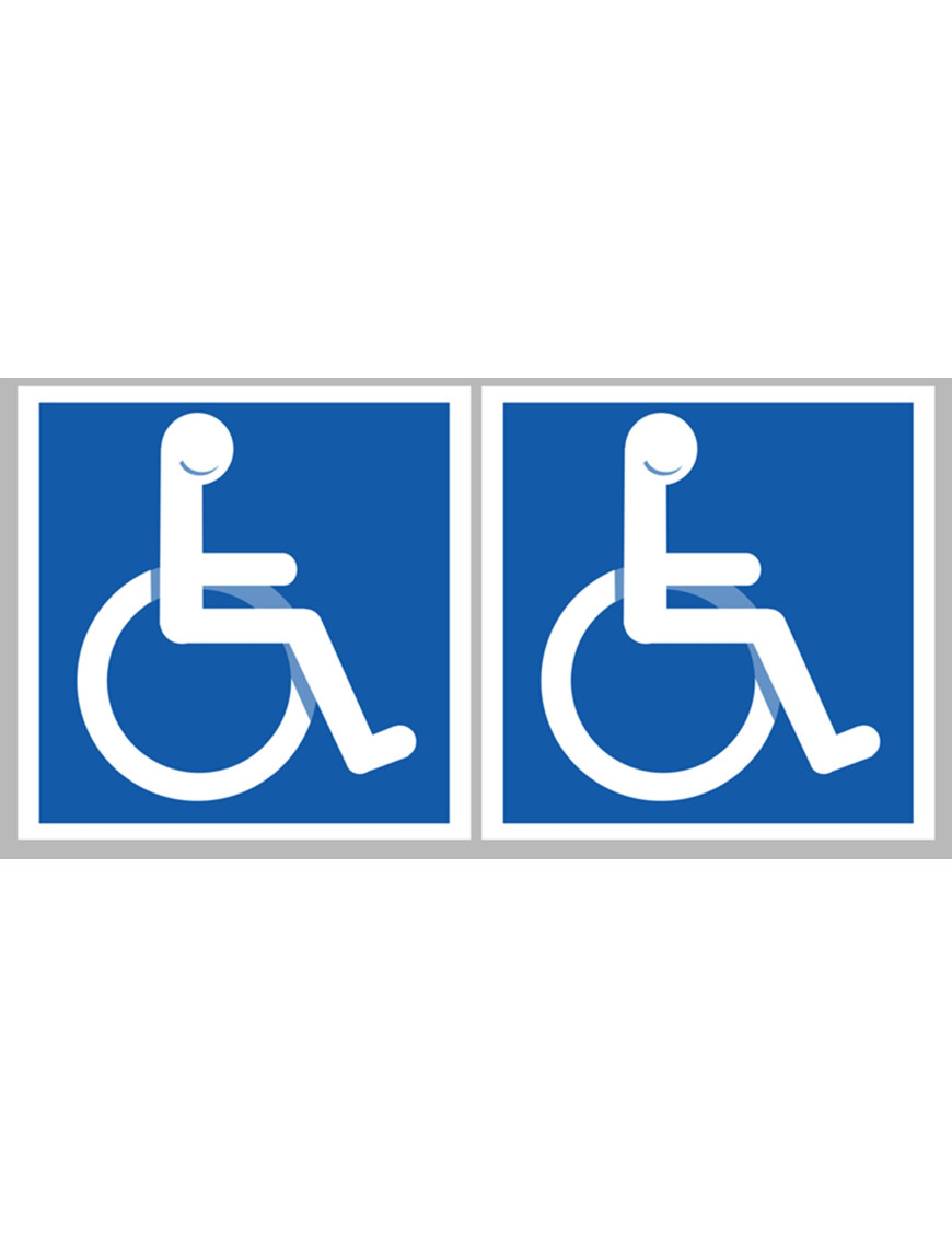 Handicapé moteur (2 fois 10cm) - Sticker/autocollant Handicapé moteur (2 fois 10cm) - Sticker/autocollant