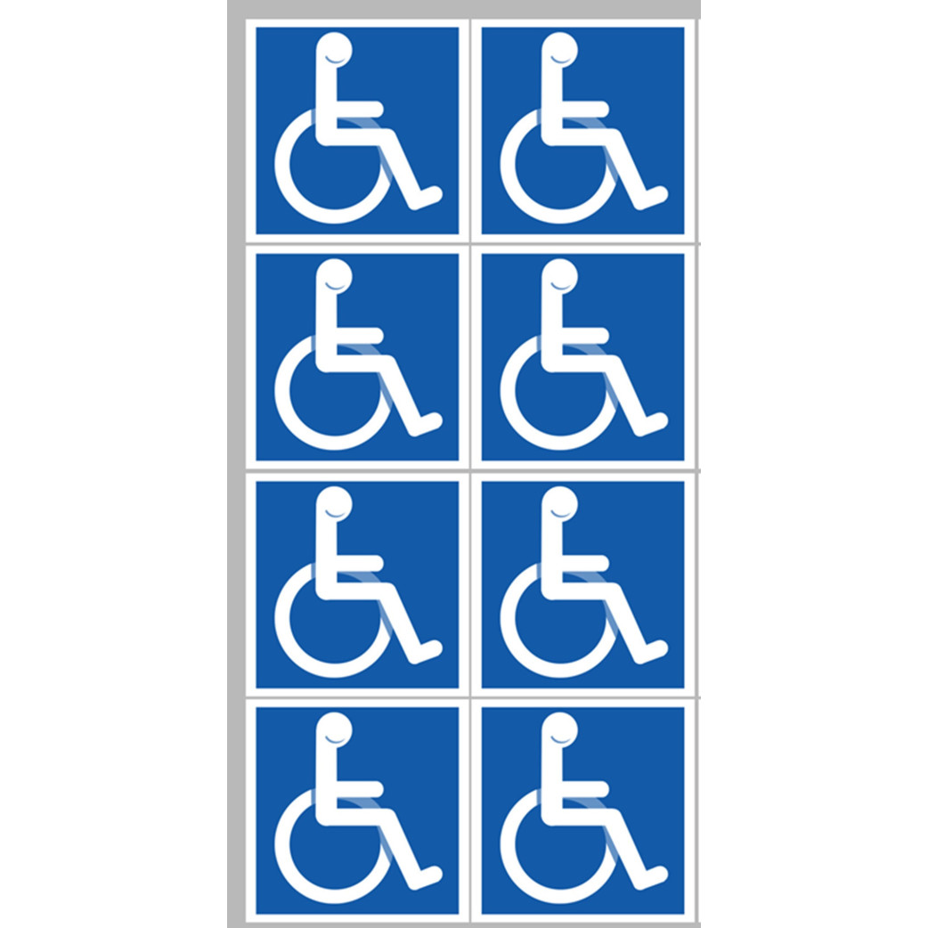 handicapé moteur (8 fois 5cm) - Sticker/autocollant