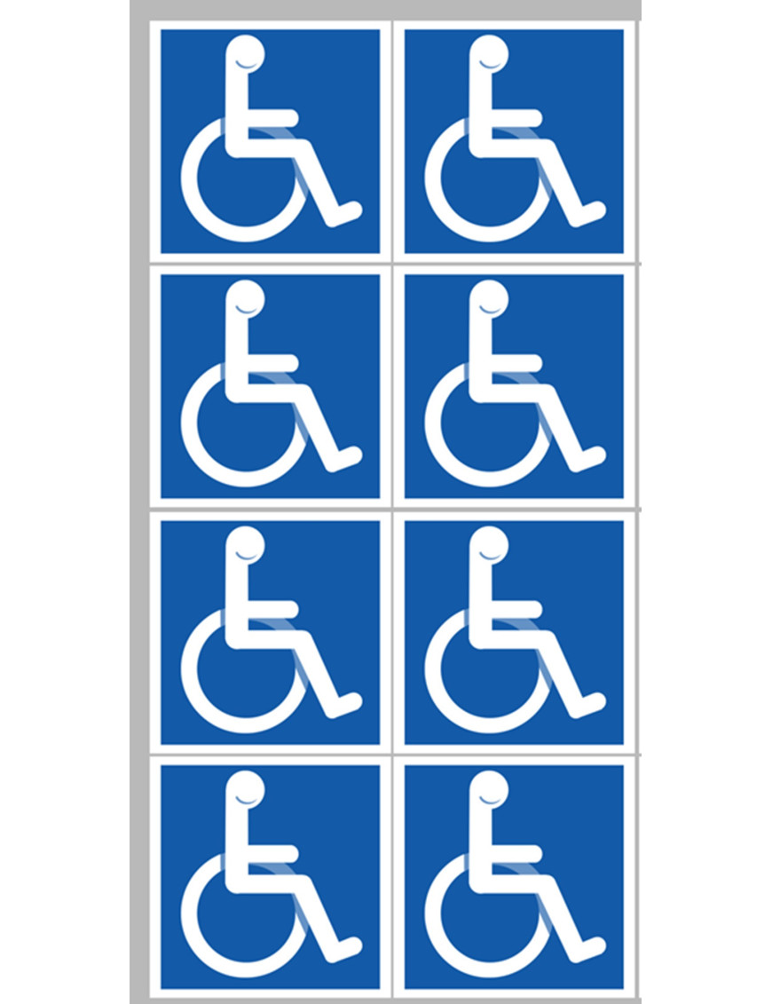 handicapé moteur (8 fois 5cm) - Sticker/autocollant