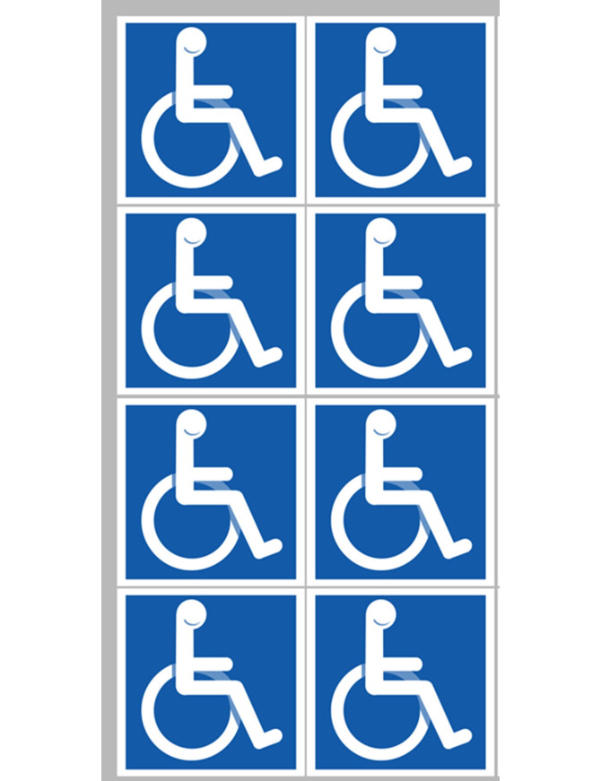 handicapé moteur (8 fois 5cm) - Sticker/autocollant