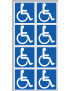handicapé moteur (8 fois 5cm) - Sticker/autocollant