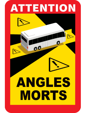 Angles morts car - 17x25cm - Sticker/autocollant
