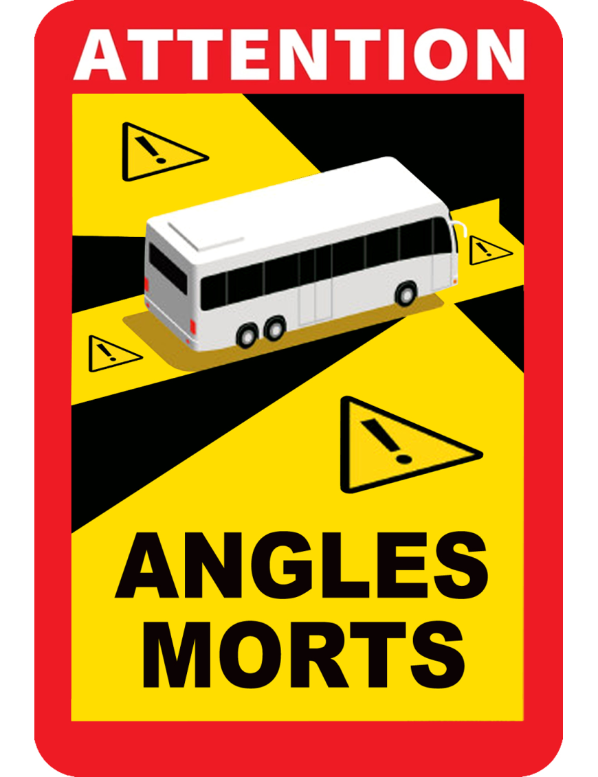 Angles morts car - 17x25cm - Sticker/autocollant