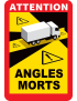 Angles morts poids lourds - 17x25cm - Sticker/autocollant